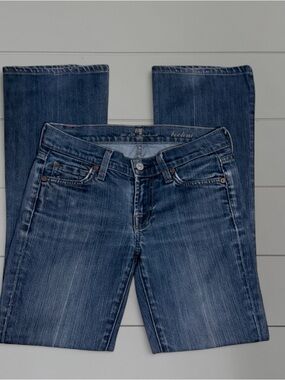 SOLD.  Vintage 7 For All Mankind Women's Boot Cut Jeans - Blue Denim
